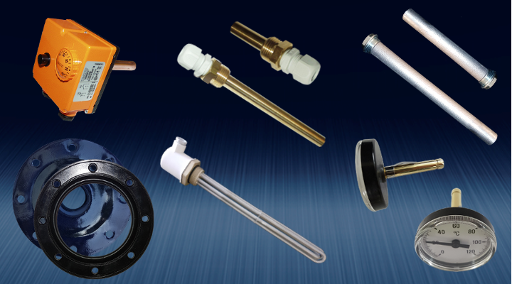 Zubehör / Elektroheizstäbe<br />Ersatzteile und Montagematerial