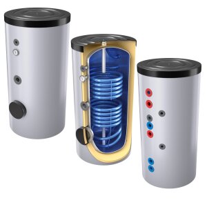 200 Liter Solar- Warmwasserspeicher mit 2...