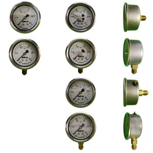63mm Edelstahl Manometer 0-25bar mit/ohne Schleppzeiger...