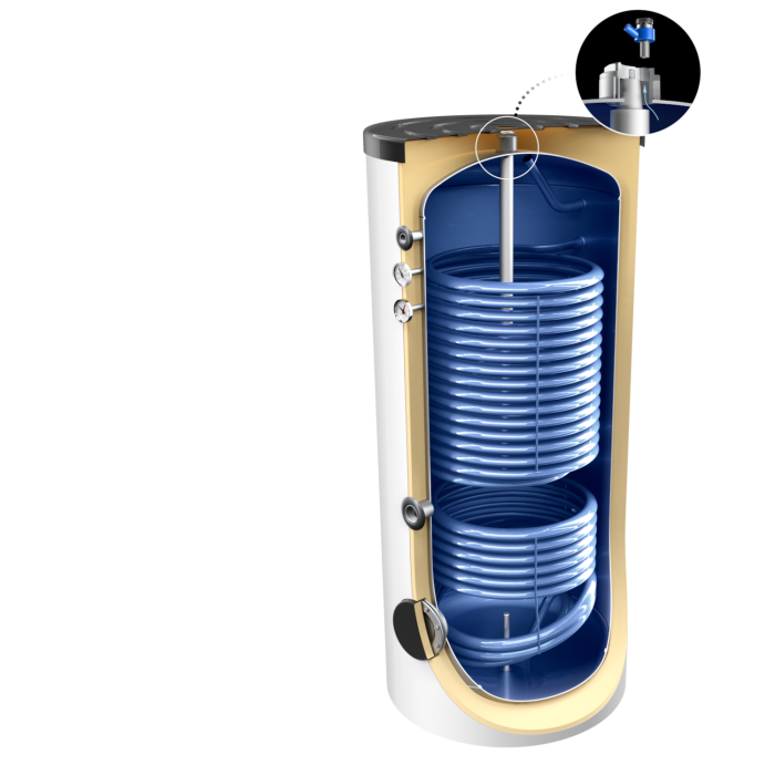 Neue Generation 500 Liter Solarspeicher Warmwasserspeicher Mit 1