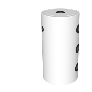50 L Wärmepumpen-Pufferspeicher, wandhängend, mit Isolierung und Zubehörteilen inkl. Versand