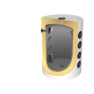 95 L Wärmepumpen-Pufferspeicher, wandhängend oder bodenstehend, mit Isolierung und Zubehörteilen. inkl. Versand